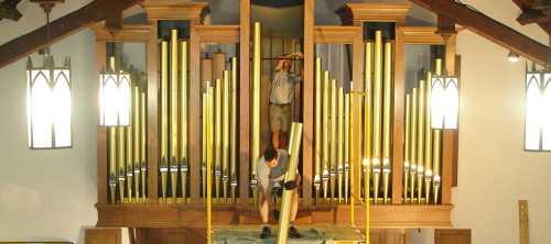 Assembling the Pipe Organ